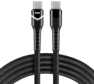 KABEL USB-C / USB-C RGB LED everActive CBB-1PDR 100cm 3A