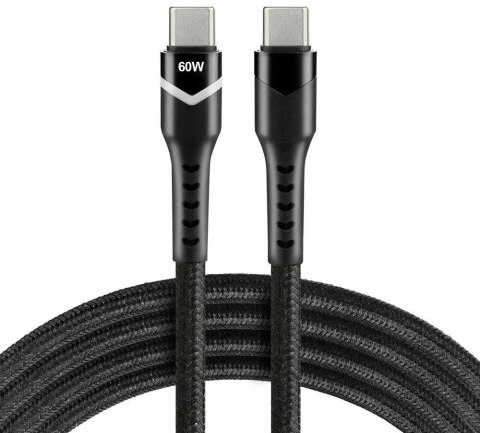 KABEL USB-C / USB-C RGB LED everActive CBB-1PDR 100cm 3A