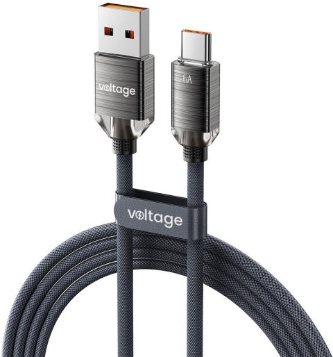 Kabel USB-A / USB-C Voltage PureCrystal 66W 100cm czarny