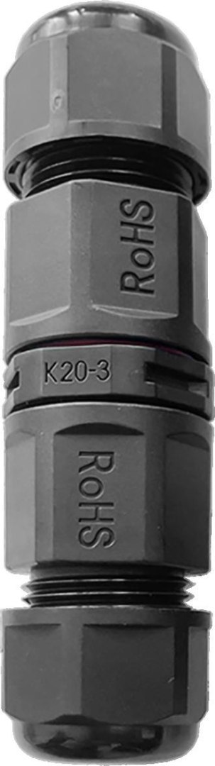 Konektor Mufa kablowa prosta z szybkozłączką IP68, 3x4mm2, 400V/20A OR-AE-13620