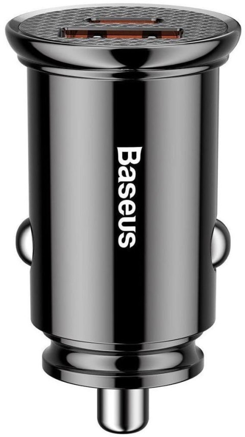 Ładowarka samochodowa Baseus Circular 30W 5A USB-C, USB-A, czarna