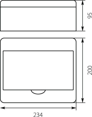 Rozdzielnica n/t RN-8 Fala (N+PE) IP40 200x234x95mm, biała | 7.2 Elektro-Plast Opatówek