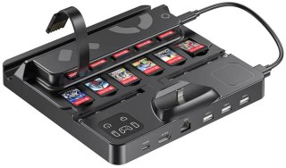 Unitek stacja ładująca Switch z przełącznikiem i czytnikiem kart do gier