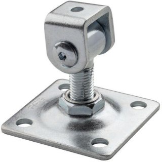Zawias PSG 61.018.01 z szyldem 80x80x3mm - gwint M16 (regulowany, ucho ocynkowane)