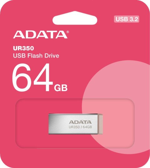 Adata Pendrive UR350 64GB USB3.2 Gen1 Metal brązowy