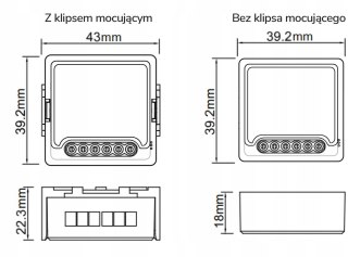 Moduł OXT z sensorem do silnika bramy garażu ZigBee TUYA T250G