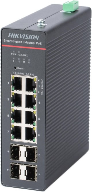 Switch Hikvision DS-3T1512HP-SI-8P4FKIT(75W) LinkVu