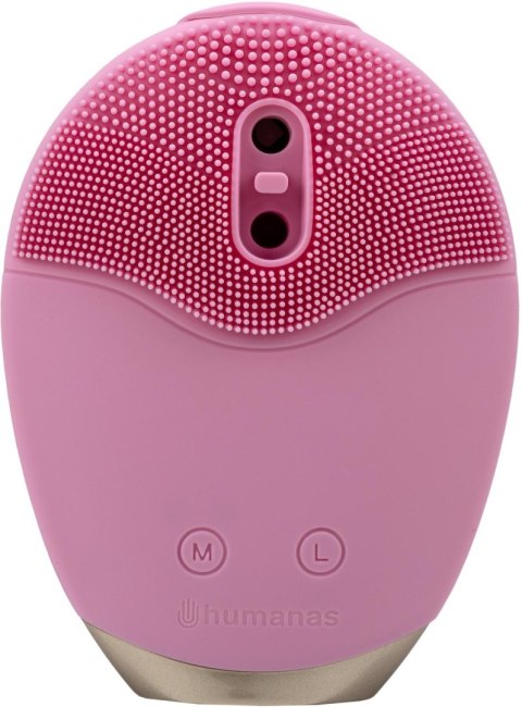 Szczoteczka soniczna do pielęgnacji twarzy Humanas Aura Foam - różowa