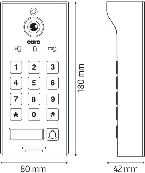 Wideodomofon EURA VDP-30C5 Tuya