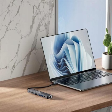 HUB USB-C Przejściówka ADAPTER 8w1 HDMI 2.0 4K 60 Hz Gigabit Ethernet 1000 Mbps Zenwire HUB81