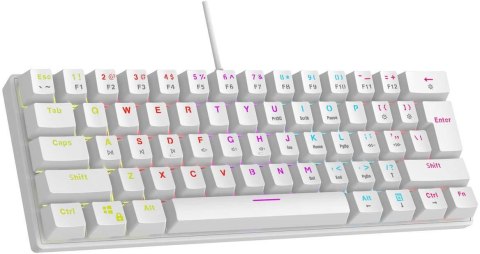 Klawiatura przewodowa Rampage PLOWER K60 biały