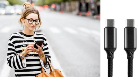 KABEL USB-C / USB-C everActive CBB-1PD3 100cm PD 60W 3A
