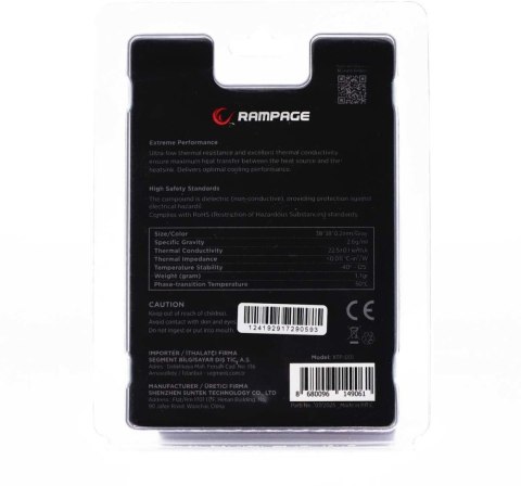 Rampage Termopad XTP-001 38×38×0,2 mm PTM