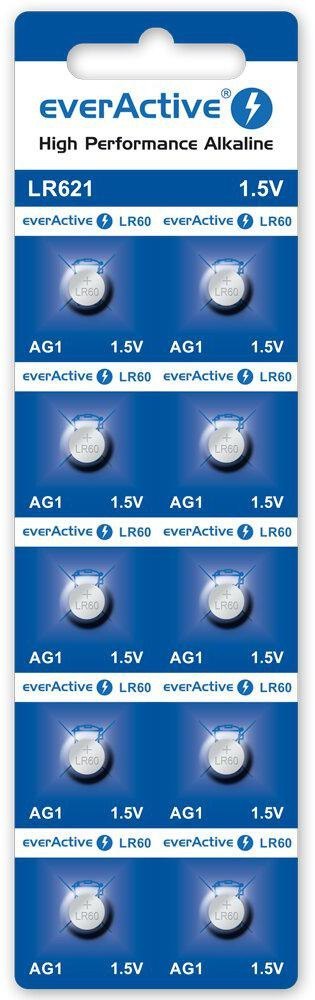 Bateria AG1 / G1 / LR60 / LR621 everActive 1,5V (blister 10 szt.)