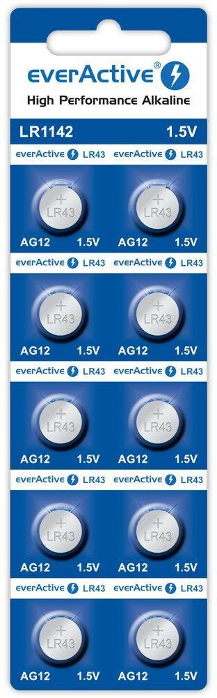 Bateria AG12 / G12 / LR43 / LR1142 everActive 1,5V (blister 10 szt.)