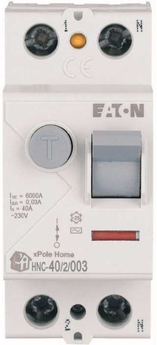 EATON WYŁĄCZNIK RÓŻNICOWOPRĄDOWY 40A 2P 2M 30MA AC 6KA