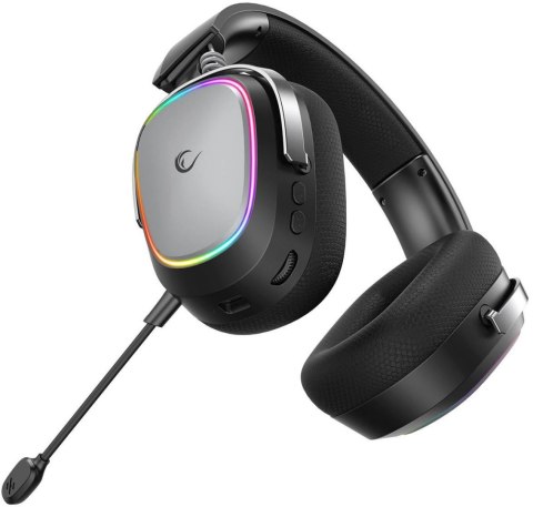 Słuchawki Rampage RETSU Słuchawki bezprzewodowe nauszne BT 2.4G RGB czarne