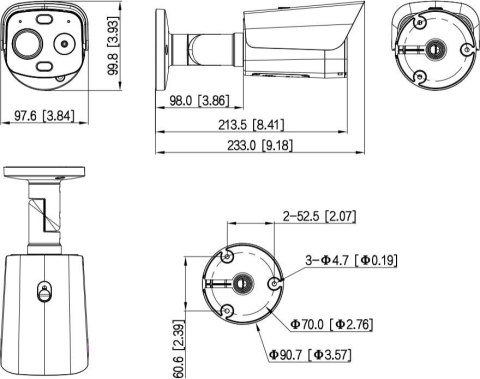 Kamera IP Dahua TPC-BF1241-LB3F4-DW-S8-V1
