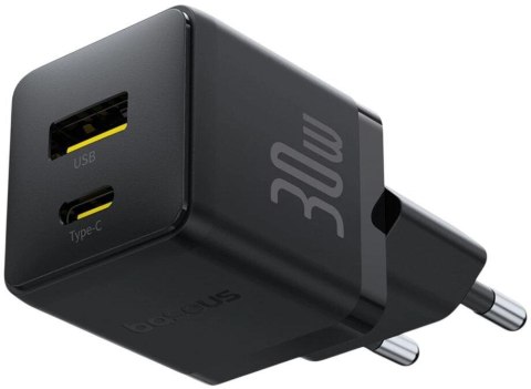 ŁADOWARKA SIECIOWA Baseus Palm P1011160A113-00 30W 1x USB-C 1x USB-A PD 3.0 QC 3.0 CZARNA