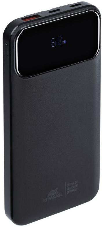 Powerbank Rivacase 10000mAh 22.5W PD 2x USB-C 1x USB-A VA2211 czarny + kabel USB-C i Lightning