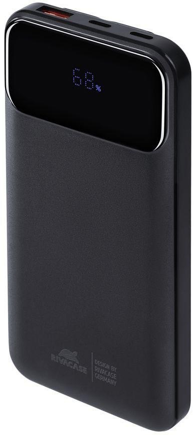 Powerbank Rivacase 10000mAh 22.5W PD 2x USB-C 1x USB-A VA2211 czarny + kabel USB-C i Lightning