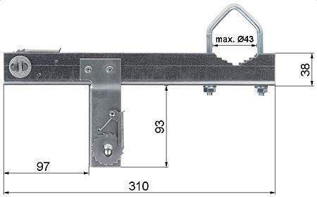 Obejma kominowa OK-43T13 + taśma stalowa