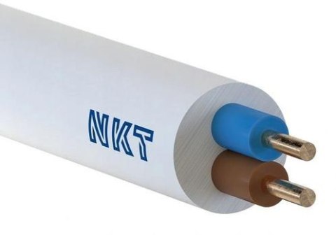 Przewód elektryczny linka H03VV-F OMY 2x1mm2 300V NKT biały 100m