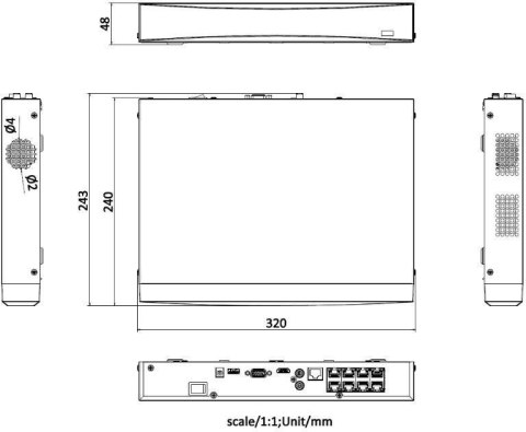 Rejestartor IP Hikvision DS-7608NXI-K1/8P(D)