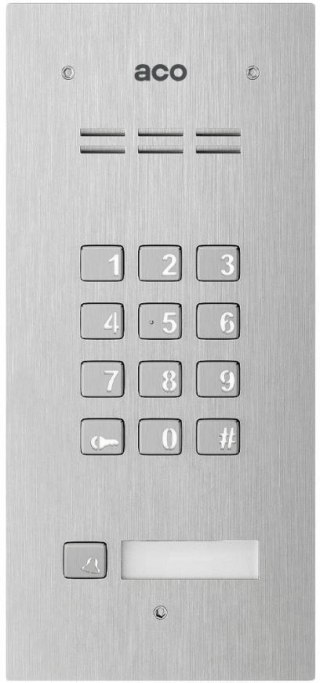 ACO COMO-PRO-CODE-A1 Panel domofonowy COMO-PRO-CODE-A1, audio, 1 przycisk dzwonienia, zamek szyfrow