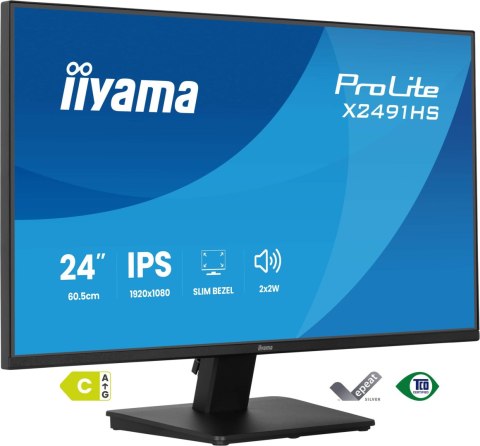 Monitor LED IIYAMA X2491HS-B1 HDMI DisplayPort IPS 120Hz 1ms głośniki