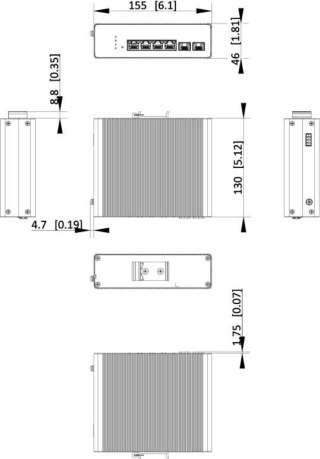 Switch Hikvision DS-3T1506HP-SI-4P2F LinkVu