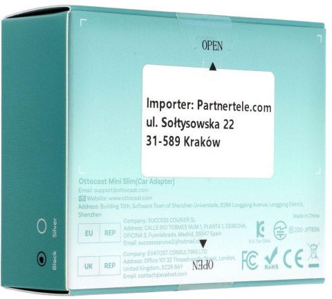 Bezprzewodowy adapter Ottocast Mini Cube T2 Bluetooth Wi-Fi do ekranu samochodowego Ottocast N95C