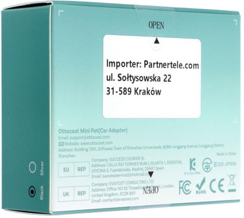 Bezprzewodowy adapter Ottocast Mini Cube T3 Bluetooth Wi-Fi do ekranu samochodowego Ottocast N95C