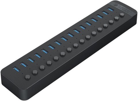 Hub USB Orico 16xUSB-A 5Gbps BC 1.2 78W czarny