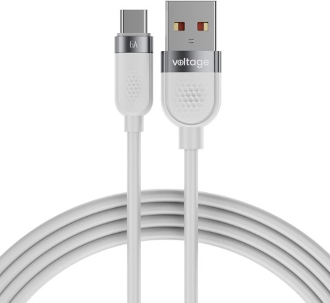 Kabel USB-A / USB-C Voltage Silicone 66W PD 100cm biały