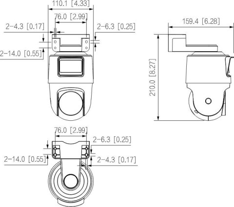 Kamera IP Dahua IPC-PTS2249B-E2-S-PV-LED-0360B-PRO