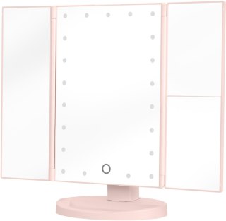 Lusterko do makijażu Humanas HS-ML04 z podświetleniem LED - różowy