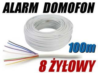 PRZEWÓD ALARMOWY DOMOFONOWY YTDY 8X0,5 - 100M; 5631K