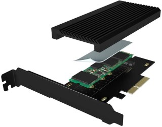 Kontroler IcyBox Karta PCI na M.2 SSD NVMe IB-PCI208-HS z radiatorem