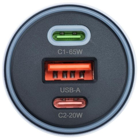 ŁADOWARKA SAMOCHODOWA Forcell F-Energy Alu 85 W 2x USB-C 1x USB-A PD 3.0 QC 4.0 SZARA