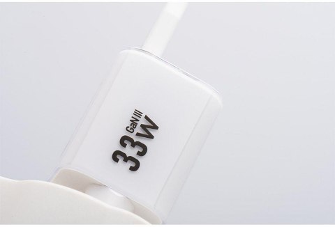 ŁADOWARKA SIECIOWA Forcell F-Energy GaN III VT-41 33 W 1x USB-C 1x USB-A PD 3.0 QC 4.0 BIAŁA