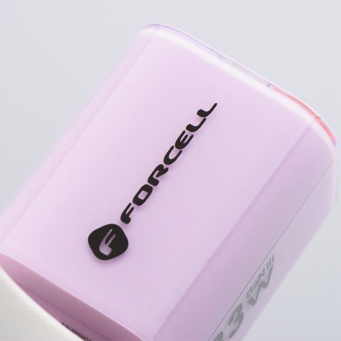 ŁADOWARKA SIECIOWA Forcell F-Energy GaN III VT-41 33 W 1x USB-C 1x USB-A PD 3.0 QC 4.0 FIOLETOWA