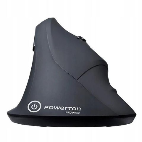 Mysz bezprzewodowa Powerton ERGO SHARK czarna, 1600DPI