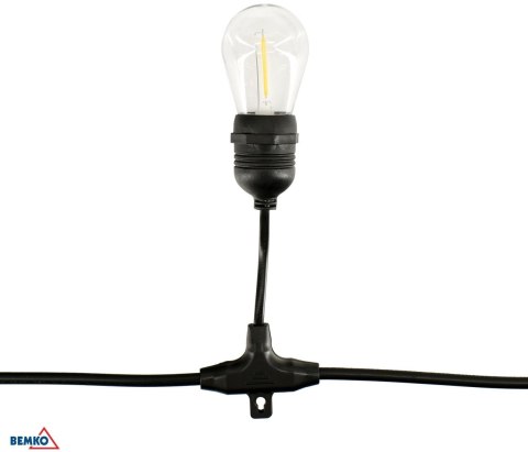 SOLARNA GIRLANDA OGRODOWA LED BRMKO SOLBEE 3W 3000K 10SZT 10M IP65 CZARNA C83-SOB-003BL-3K