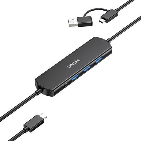 Unitek KVM Hub 10 Gbps - przełączanie między 2 hostami, 3×USB-A